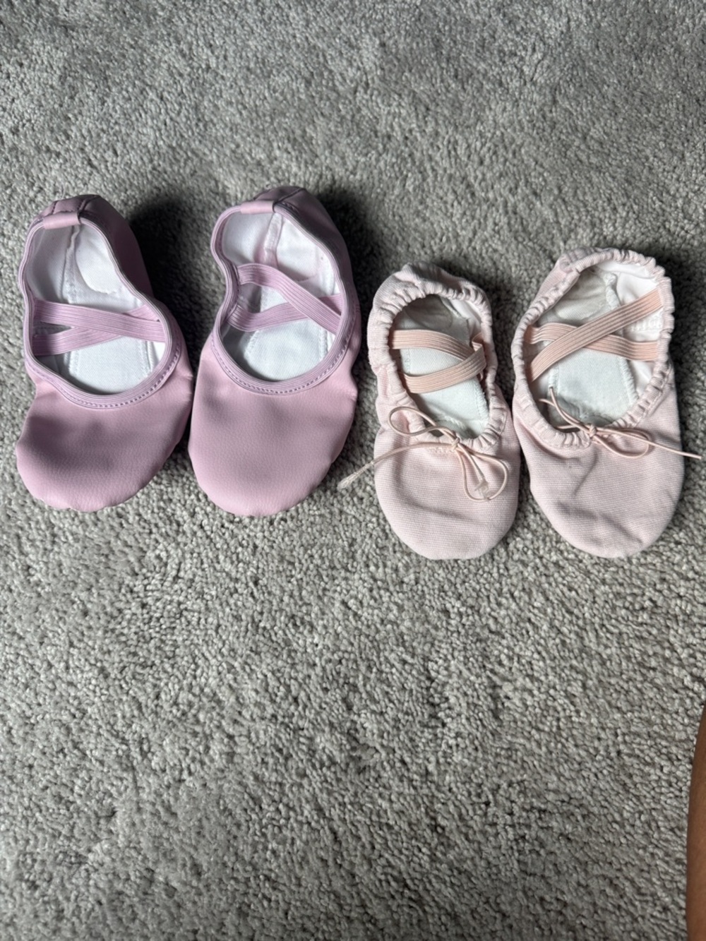 2 Pair of Pink Ballet Flats - girls size 12